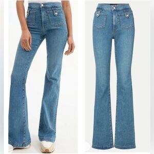 RRPUS$368 Veronica Beard Beverly High Rise Skinny Flare Jeans Enough Said NWT 29